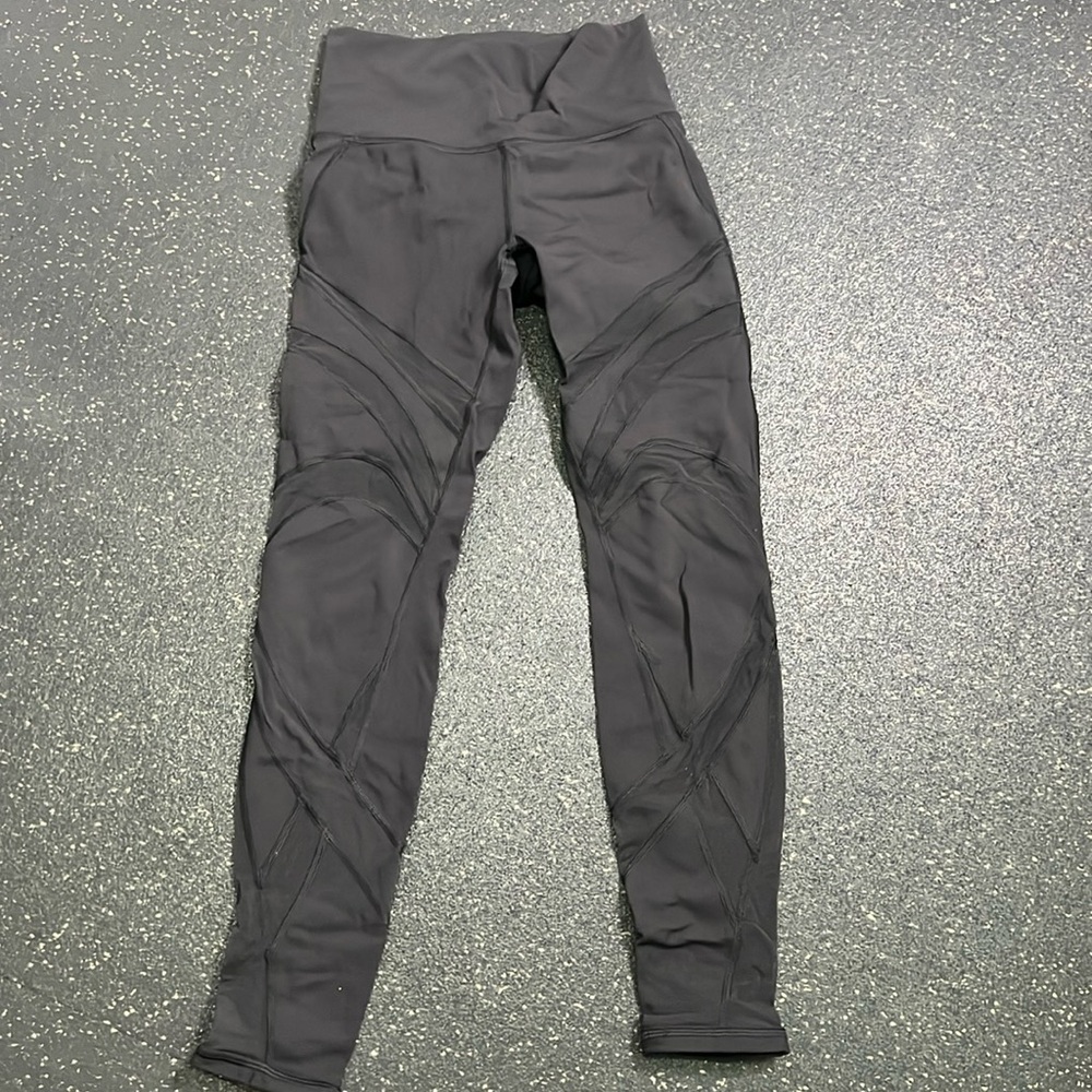 Lululemon black leggings sheer details